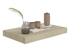 Prateleira* Prateleiras parede suspensas 2 pcs 40x23x3,8cm MDF cor carvalho PT498368 Castanho