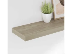 Prateleira*vidaxl Prateleiras parede suspensas 2 pcs 90x23,5x3,8cm MDF carvalho Castanho