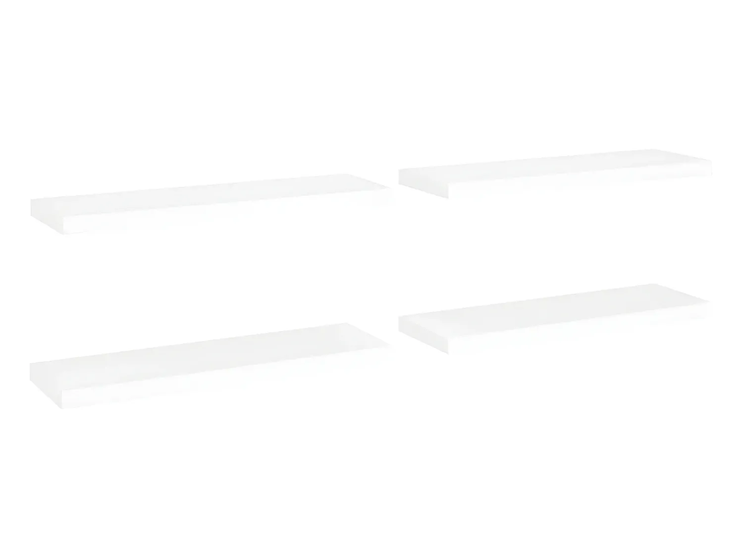 Prateleira| Prateleiras parede suspensas 4 pcs 80x23,5x3,8cm MDF PT527300 Branco