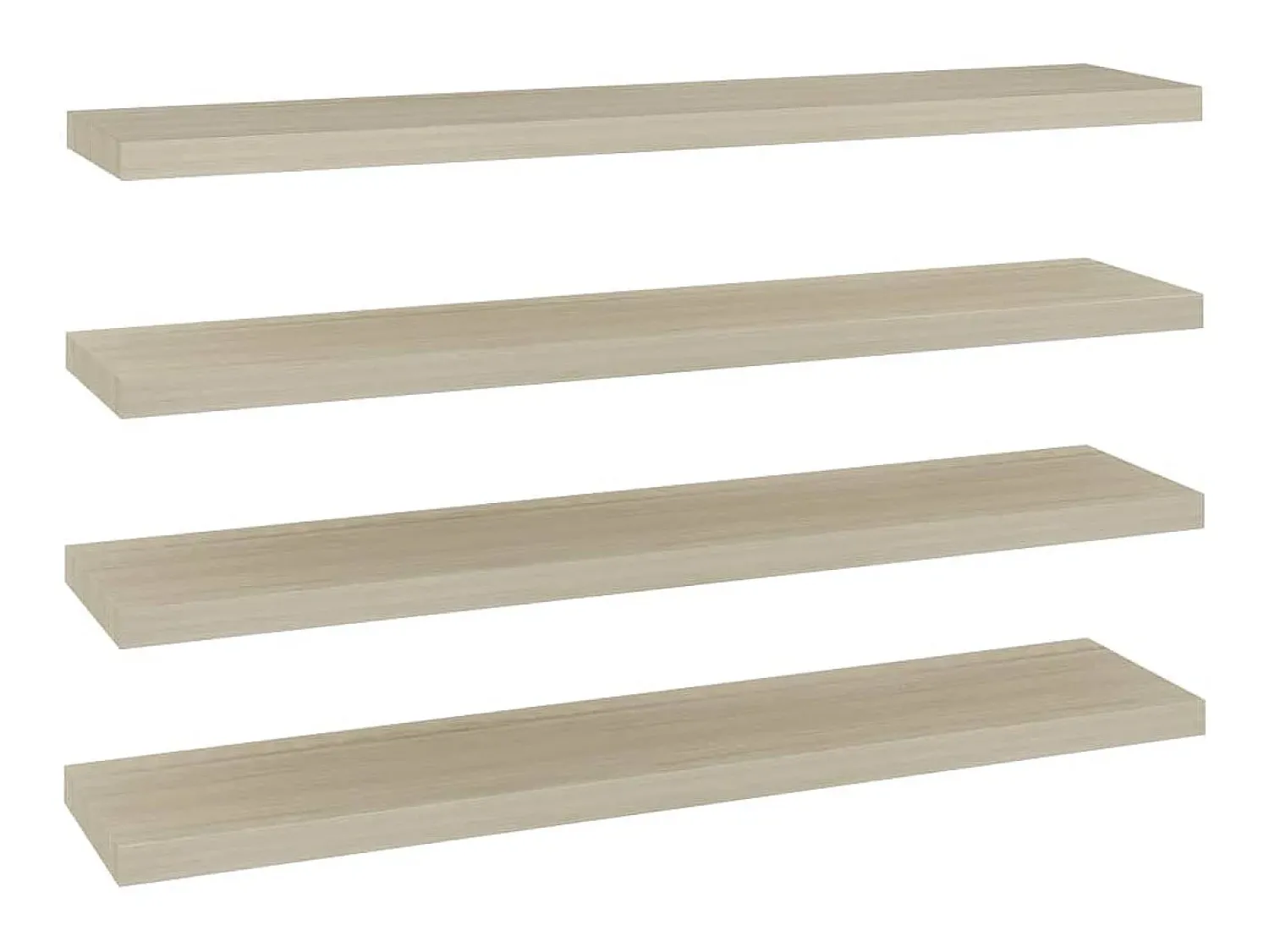 Sale Prateleiras parede suspensas 4 pcs 120x23,5x3,8cm MDF carvalho PT433143 Castanho