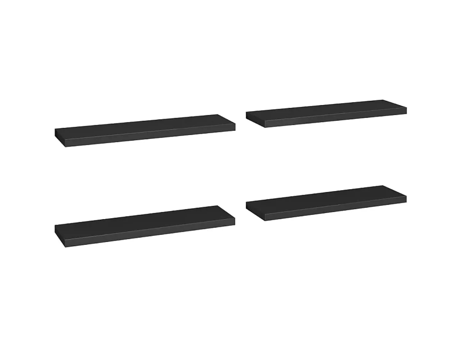 Prateleira| Prateleiras parede suspensas 4 pcs 90x23,5x3,8cm MDF PT837964 Preto