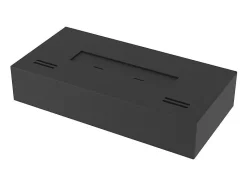 Lareira| Queimador a bioetanol com bancada em aço inoxidável mate 50cm Preto