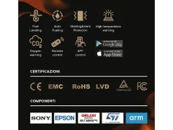 Lareira| Queimador de bioetanol de inserção automática inteligente APP integrado 70 PRO-LINE Cinzento