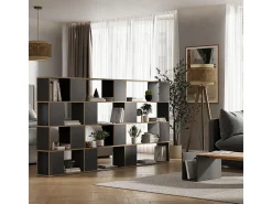 Prateleira|Vicco Raumteiler antracite/carvalho 80x24x124.5 eneos Preto