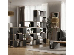 Prateleira*Vicco Raumteiler antracite/carvalho 100x24x124.5 eneos Preto