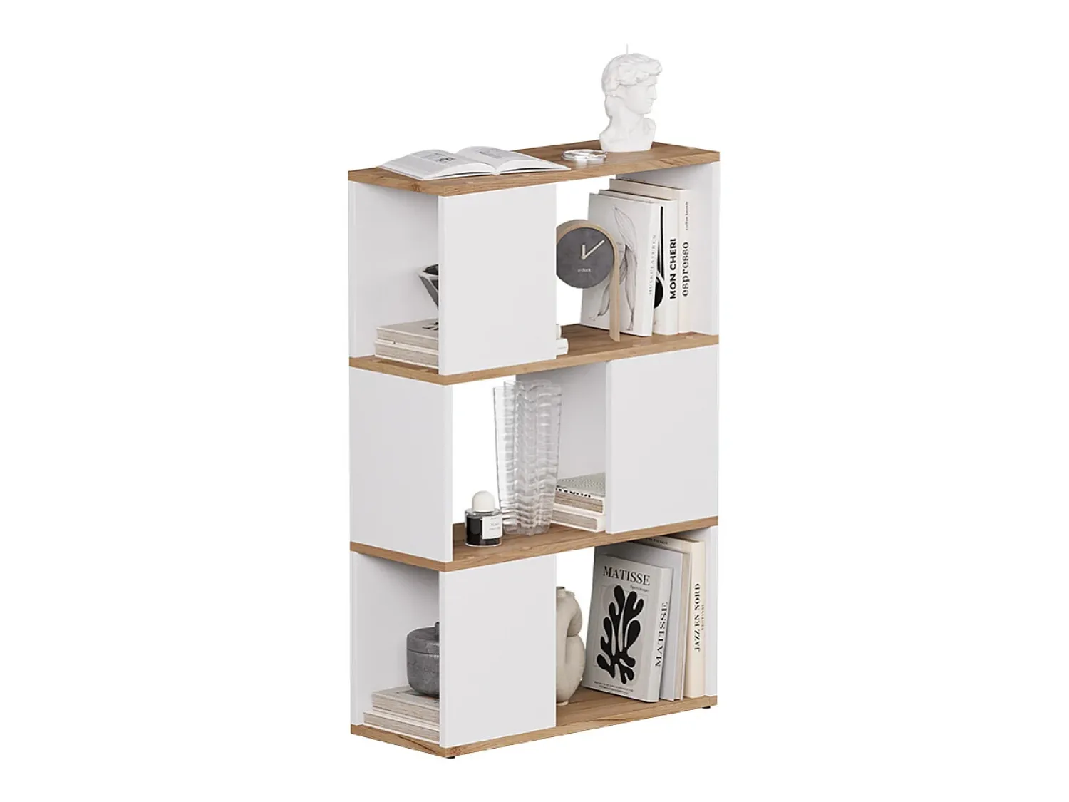 Vicco Raumteiler carvalho branco/dourado 60x24x94 eneos^ Prateleira