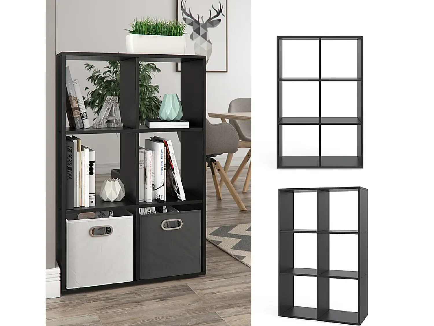 Prateleira*Vicco Raumteiler 72x29x107.8 Preto