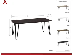 Dorel Home Revestimento a pó do tampo decorativo da mesa em rosa metálico Castanho
