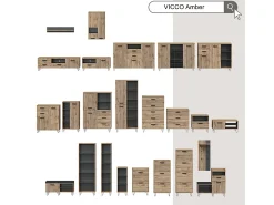 Vicco Roll container carvalho goldkraft 50x41x88.6^ Móvel De Arrumação