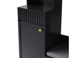 Hauss Spole Roupeiro com 2 portas, 1 gaveta, 4 ganchos e 1 banco, 100x30x180cm^ Móvel De Entrada