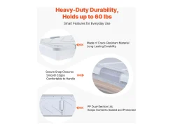 Sacos de Armazenamento SucceBuy sob a Cama com Rodinhas, Organizador de Sapatos sob a Cama 80,5x39,6x17,5 cm, Caixa de Armazenamento com Tampa^ Acessórios De Arrumação