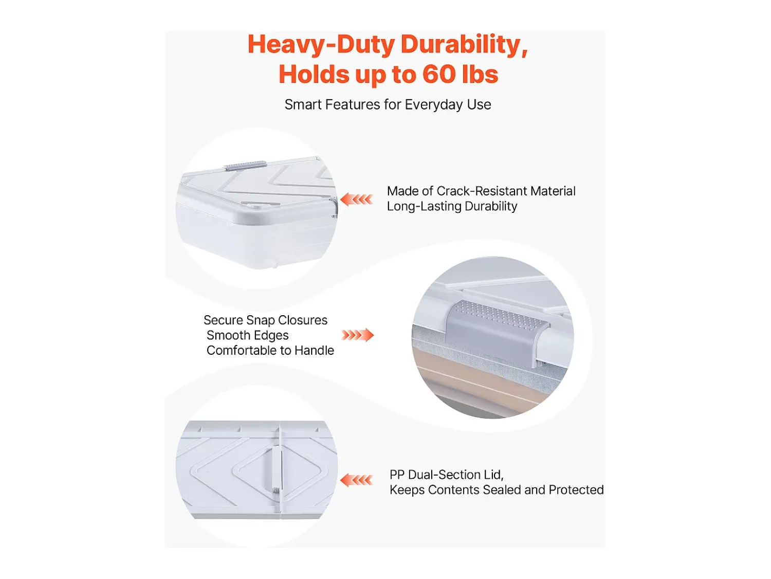 Best Sacos de Armazenamento SucceBuy sob a Cama com Rodinhas, Organizador de Sapatos sob a Cama de 101x51x15 cm, Caixa de Armazenamento com Tampa Transparente
