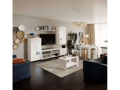 Mesa De Centro* Sala de estar Sala de jantar Mesa de centro fosco 90x46 cm Estilo contemporâneo Branco