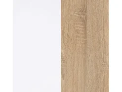 Móvel De Entrada*duehome Salão Rice Blanco Artik (Blanco Mate) - Roble Canadian Natural claro