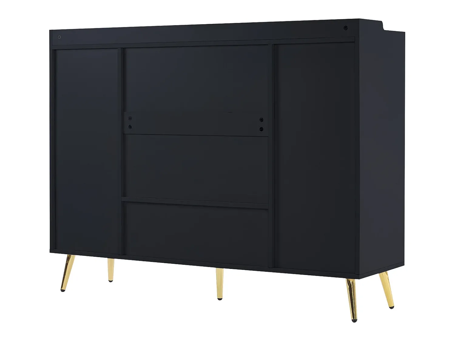 Móvel De Arrumação|Sapateira|ModernLuxe Sapateira - 2 gavetas + 4 portas + compartimento aberto - Preto