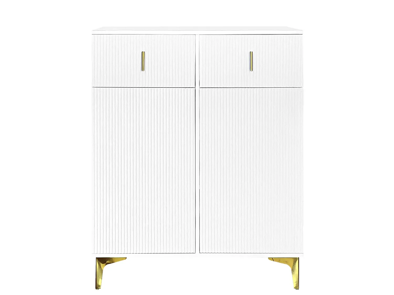 Merax sapateira - 83 x 35 x 101 cm - com 2 portas + 2 gavetas + prateleiras reguláveis - aglomerado -^ Móvel De Arrumação|Sapateira
