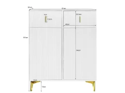 Merax sapateira - 83 x 35 x 101 cm - com 2 portas + 2 gavetas + prateleiras reguláveis - aglomerado -^ Móvel De Arrumação|Sapateira