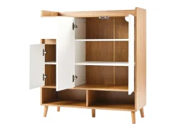 Merax Sapateira - 90 x 35 x 99 cm - com prateleiras reguláveis ​​+ 1 gaveta + 3 portas - aglomerado -^ Móvel De Arrumação|Sapateira