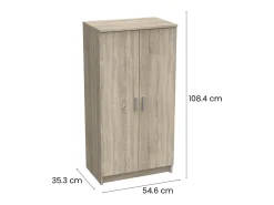 Best Dmora Sapateira Alcudia, Sapateira que economiza espaço, Sapateira de entrada, Armário multiuso com 5 prateleiras, 55x36h108 cm, Carvalho Castanho