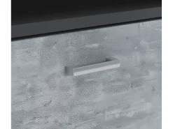 Móvel De Arrumação|Sapateira|Dmora Sapateira Aldaya, Sapateira que economiza espaço, Sapateira de entrada, Armário com 3 portas dobráveis, 92x27h94 cm, Antracite, Cimento Preto