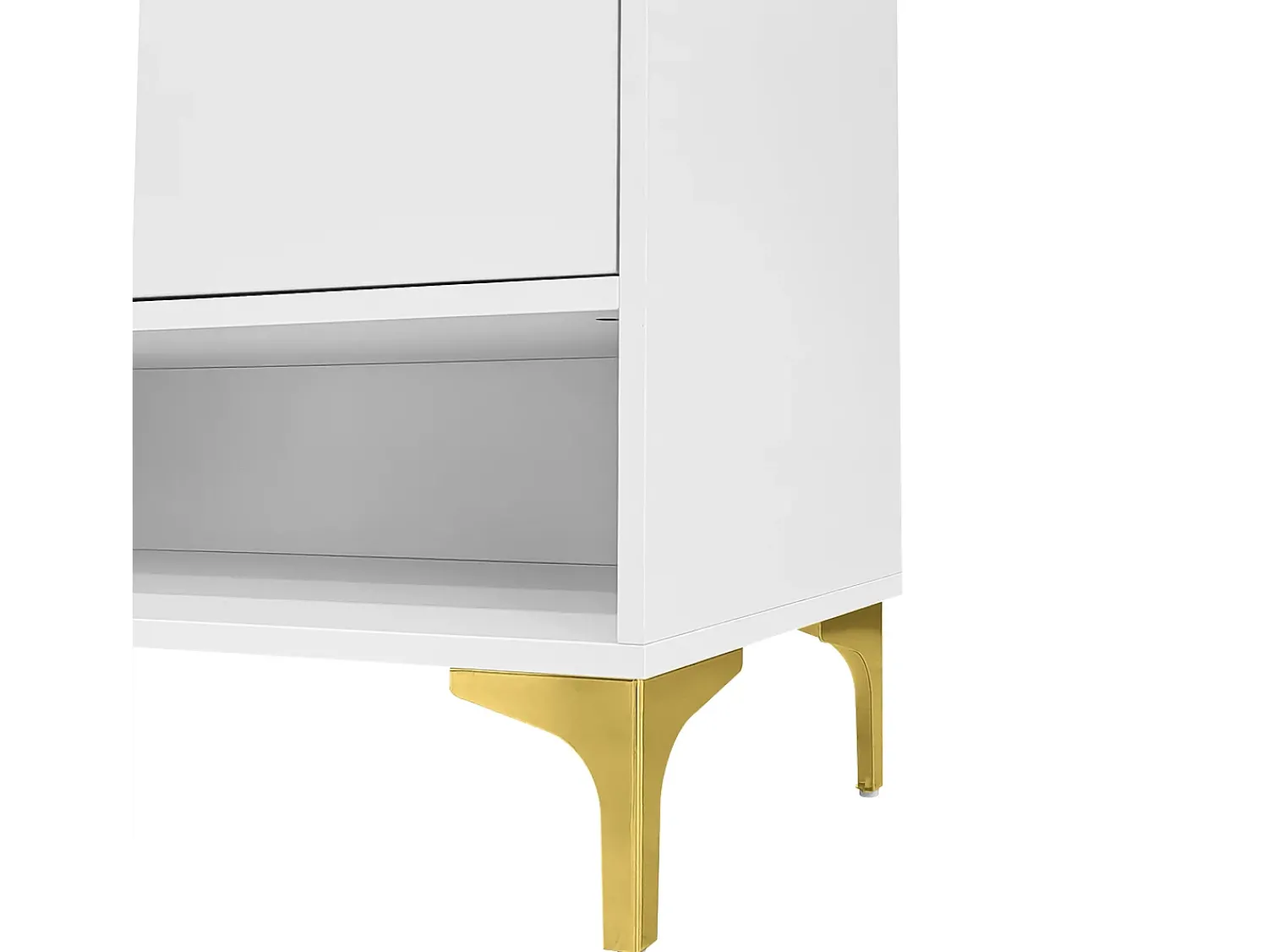 Móvel De Arrumação|Sapateira* Sapateira branca moderna com LED e 2 gavetas, design e iluminação para corredor Branco