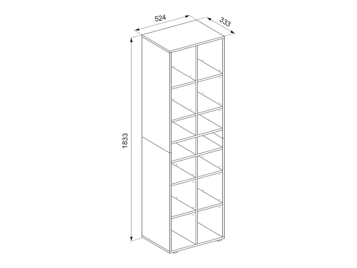 Sale Vicco Sapateira 54.2x33.3x183.3 paris Branco