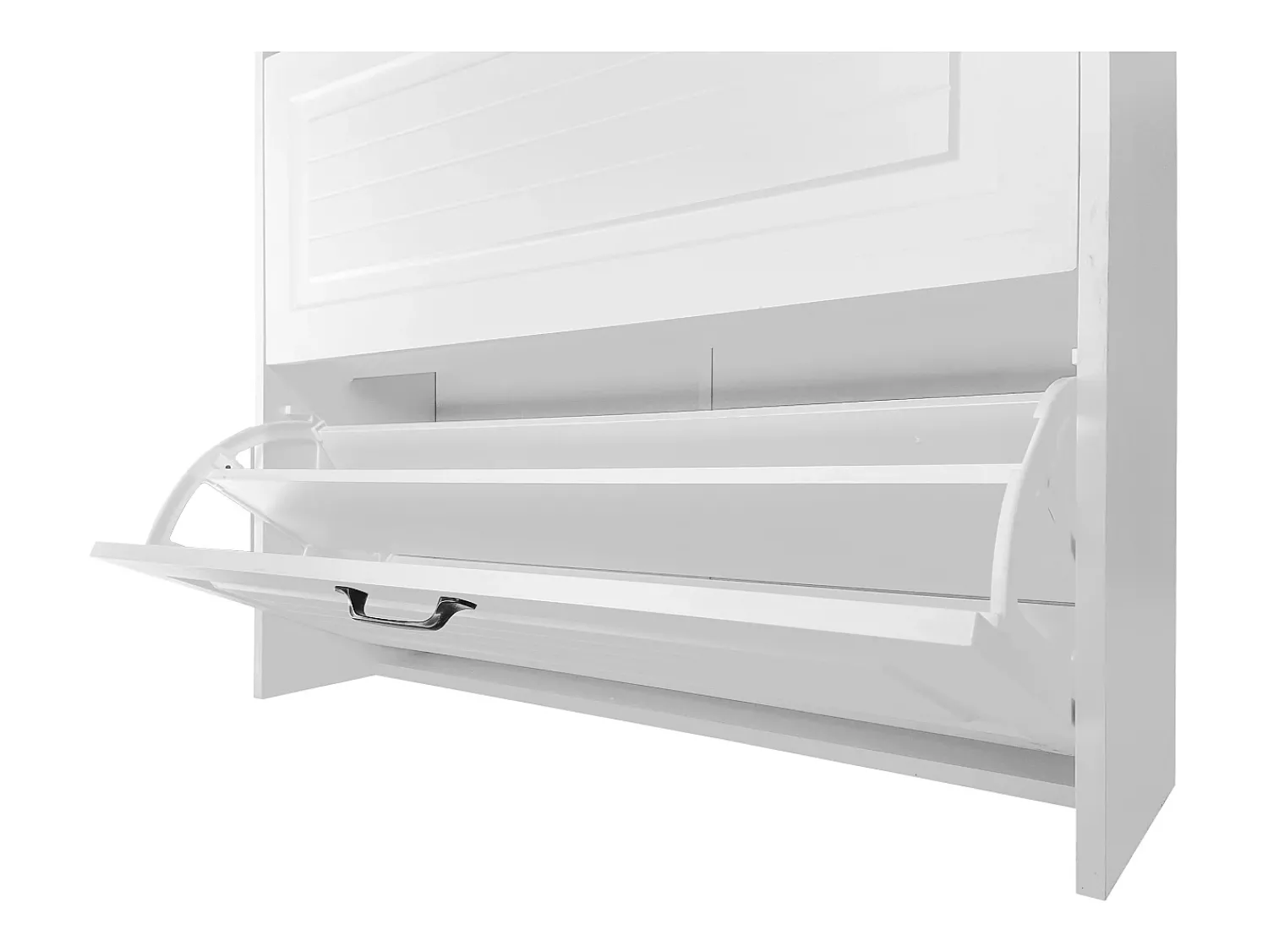 Móvel De Arrumação|Sapateira*Hauss Spole Sapateira com 2 gavetas e 3 portas - Puxadores pretos - Madeira branca Branco