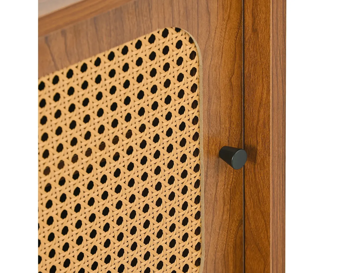 Discount Hauss Spole Sapateira com 2 portas de correr - Prateleiras ajustáveis- Cor natural Natural escuro