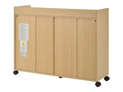 Móvel De Arrumação|Sapateira*Hauss Spole Sapateira com rodízios, 2 gavetas e 1 porta, cor natural. Natural claro