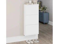 Móvel De Arrumação|Sapateira*Dmora Sapateira Danacleri, Armário de sapato de metal, Armário de entrada multiuso, Armário de calçado, 50x15h104 cm, Branco