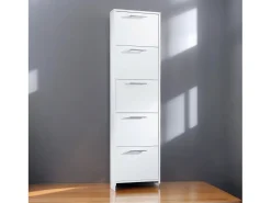Dmora Sapateira Dbusi, armário de entrada multiuso com 5 portas, sapateira moderna com prateleiras, 100% Fabricado na Itália, 50x18h178 cm,^ Móvel De Arrumação|Sapateira