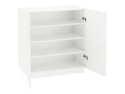 Dmora Sapateira Dfogl, Armário multiuso com 2 portas, Sapateira de entrada, 100% Fabricado na Itália, 80x38h86 cm, Branco brilhante^ Móvel De Arrumação|Sapateira