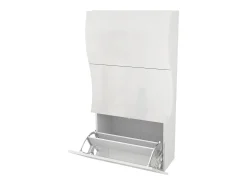 Dmora Sapateira Dgan, Armário multiuso com 3 portas, Sapateira de entrada, 100% Fabricado na Itália, 71x27h122 cm, brilhante^ Móvel De Arrumação|Sapateira
