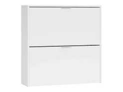 Dmora Sapateira Dighina, Sapateira com 2 portas dobráveis, Sapateira de entrada baixa, Armário baixo, 75x22h76 cm,^ Móvel De Arrumação|Sapateira