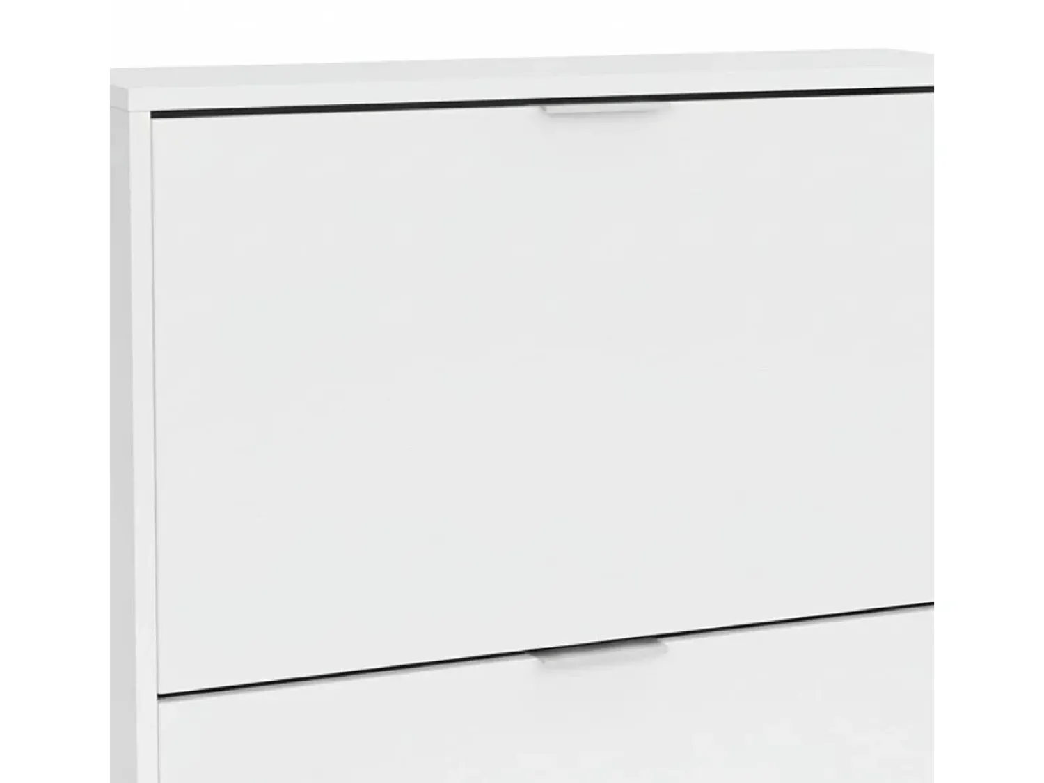 Dmora Sapateira Dighina, Sapateira com 2 portas dobráveis, Sapateira de entrada baixa, Armário baixo, 75x22h76 cm,^ Móvel De Arrumação|Sapateira