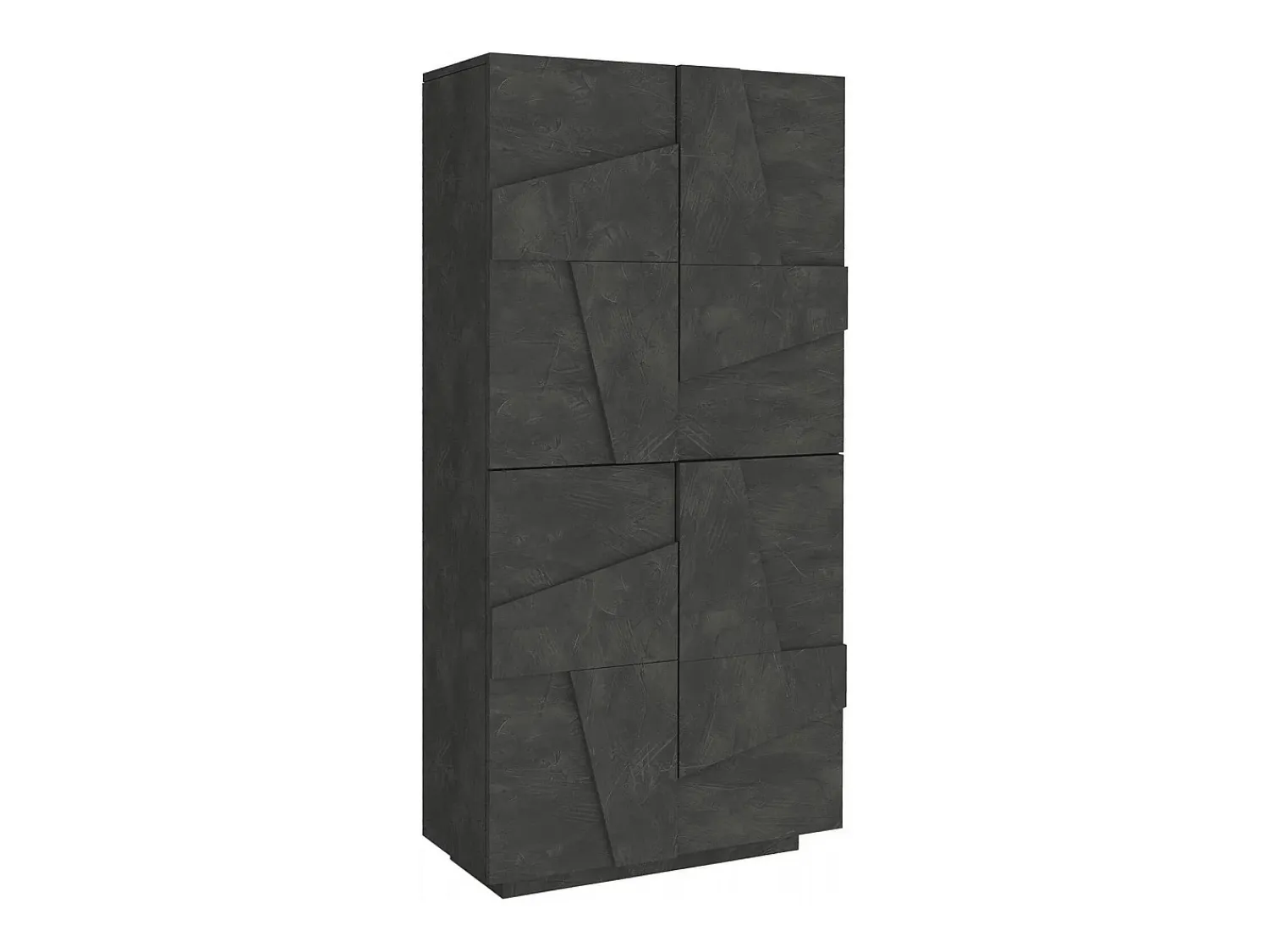 Móvel De Arrumação|Sapateira|Dmora Sapateira Dlerd, Armário multiuso com 4 portas articuladas, Sapateira de entrada, 100% Fabricado na Itália, 81x38h167 cm, Ardósia Cinzento