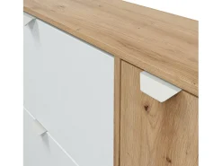 Móvel De Arrumação|Sapateira|Dmora Sapateira Dmodic, sapateira de entrada com 4 portas, guarda-roupa que economiza espaço, 105x24h112 cm, e Carvalho Branco