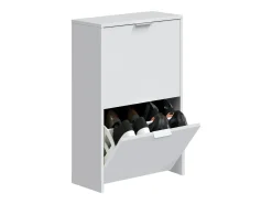 Móvel De Arrumação|Sapateira*Dmora Sapateira Dmoretto, Sapateira que economiza espaço com 2 portas, Sapateira de entrada, Guarda-roupa de sapateira, 50x22h76 cm, Branco