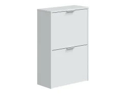 Móvel De Arrumação|Sapateira*Dmora Sapateira Dmoretto, Sapateira que economiza espaço com 2 portas, Sapateira de entrada, Guarda-roupa de sapateira, 50x22h76 cm, Branco