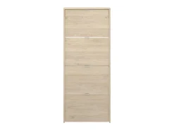New Dmora Sapateira Dmurie, Sapateira de entrada que economiza espaço, Sapateira com 4 portas dobráveis, 61x25h149 cm, Carvalho Castanho