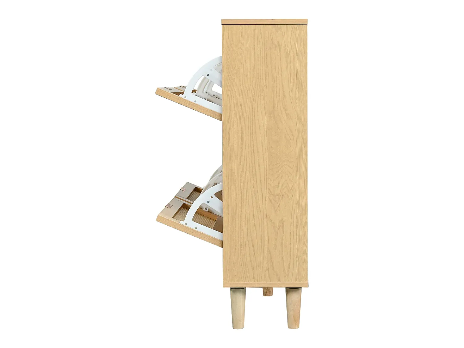 Móvel De Arrumação|Sapateira*Hauss Spole Sapateira em verga com 4 gavetas dobráveis, cor 100x25x90,3cm Natural claro