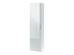 Móvel De Arrumação|Sapateira|Dmora Sapateira Eugene, Sapateira alta com 1 porta, Sapateira moderna, Armário de entrada com espelho, 50x22h180 cm, Branco
