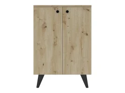 Sale Sapateira haaus Luton, 2 Portas, Carvalho Artisan, 62 x 35 x 90 cm Creme