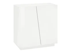 Online Dmora Sapateira Joel, Armário multiuso com 2 portas, Sapateira de entrada, 100% Fabricado na Itália, 80x38h86 cm, brilhante Branco