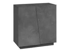 Móvel De Arrumação|Sapateira|Dmora Sapateira Joel, Armário multiuso com 2 portas, Sapateira de entrada, 100% Fabricado na Itália, 80x38h86 cm, Ardósia Cinzento