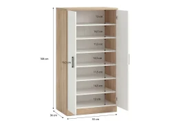 duehome Sapateira Liam 55 Roble Canadian - Blanco Artik (Blanco Mate) Castanho / Branco