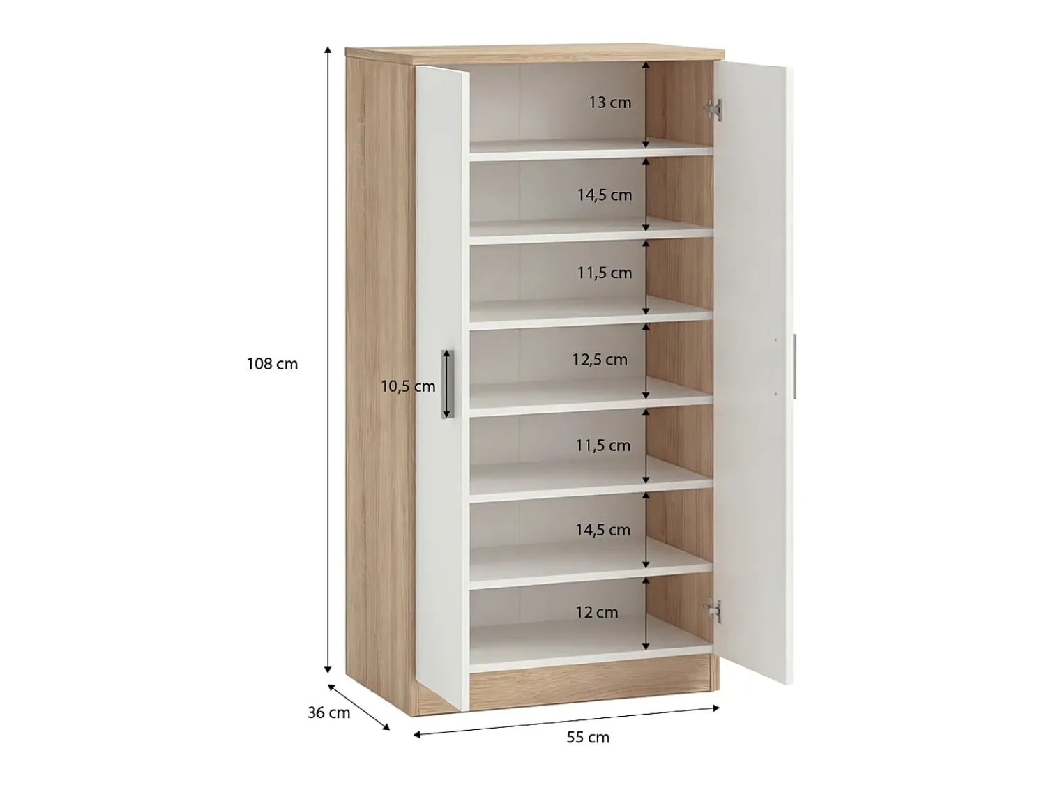 duehome Sapateira Liam 55 Roble Canadian - Blanco Artik (Blanco Mate) Castanho / Branco