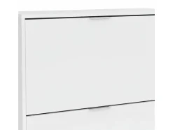 Móvel De Arrumação|Sapateira|Dmora Sapateira Louisville, Sapateira com 2 portas dobráveis, Sapateira de entrada baixa, Armário baixo, 75x22h76 cm, Branco