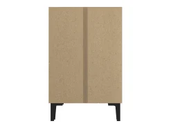 Móvel De Arrumação|Sapateira|Merax Sapateira moderna - 60 x 31,5 x 95 cm - com 2 portas e prateleiras em vários níveis - aglomerado - cor natural Natural claro