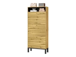 Móvel De Arrumação|Sapateira*Merax Sapateira moderna - 63 x 24 x 147 cm - com 3 portas + compartimentos adicionais - MDF - cor natural Natural claro